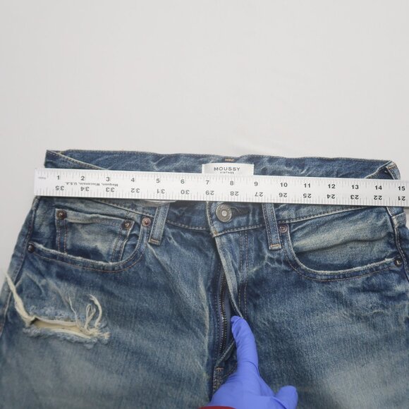 Moussy Vintage Womens Sayville Boys Jeans Mid Rise Straight Size 25 - Picture 12 of 13